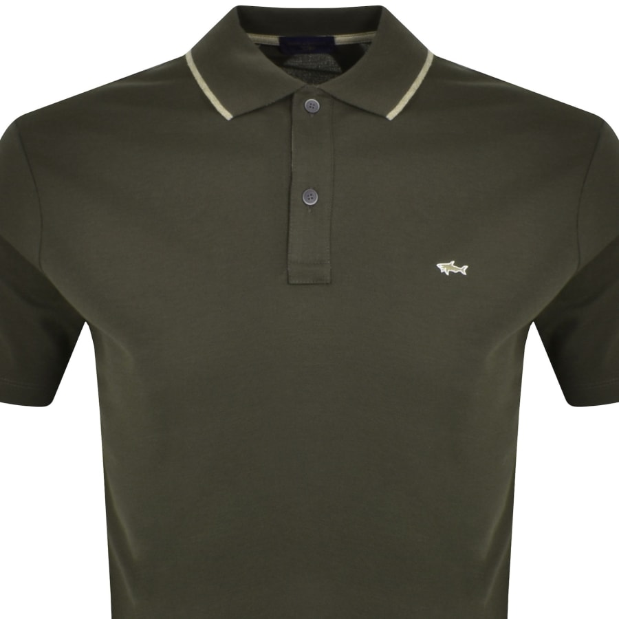 Paul and Shark Pique Polo T Shirt Green male Small